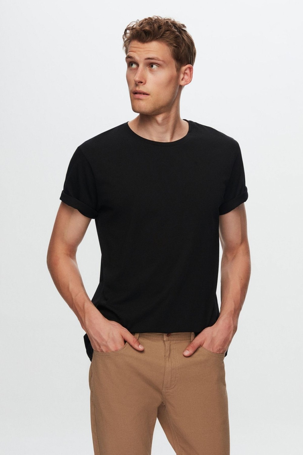 D'S Damat Slim Fit Lacivert Bisiklet Yaka %100 Pamuklu Nefes Alabilen T-shirt 4HC141996753M