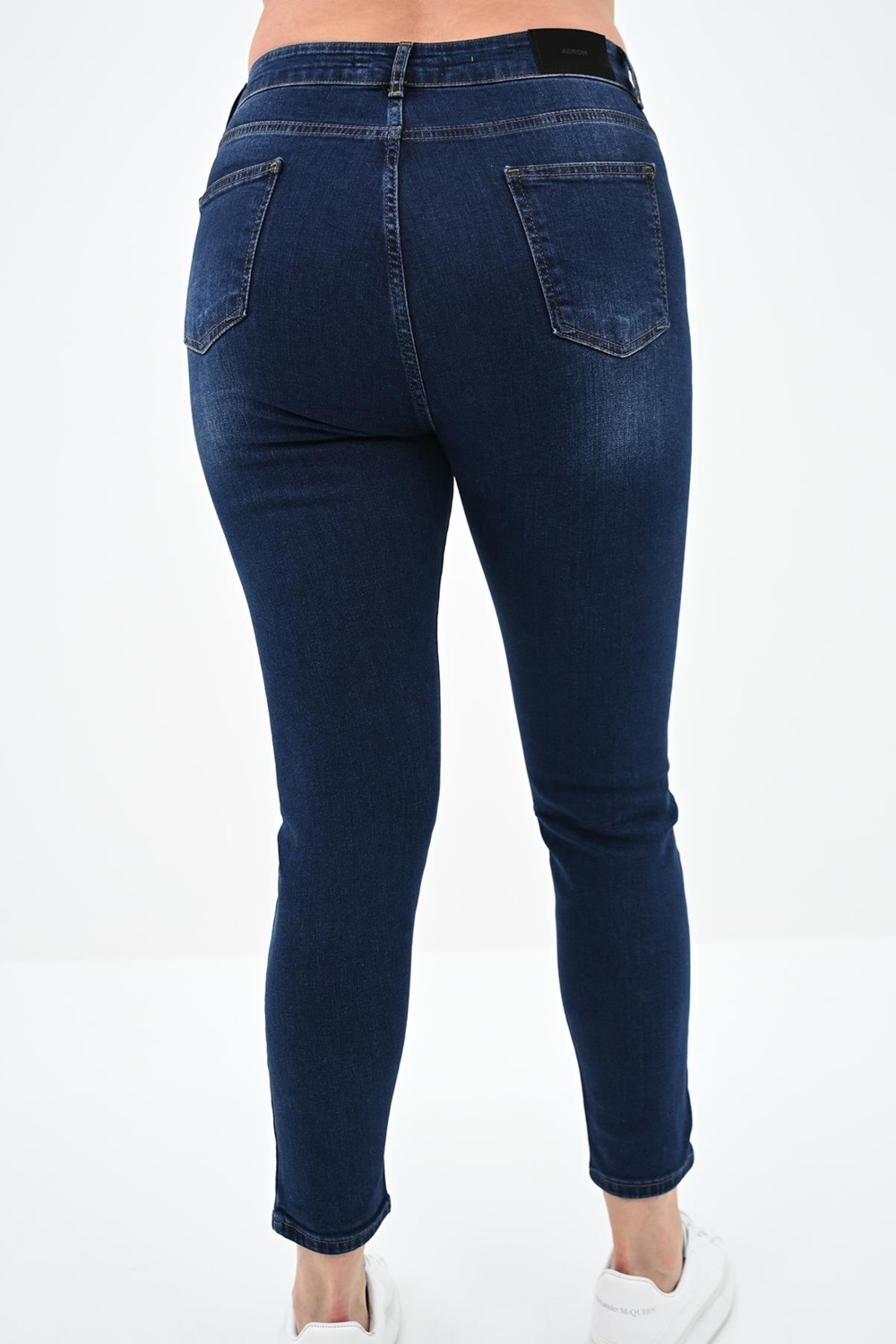 Moda Xlarge Kadın Büyük Beden Lacivert Jean Pantolon 6177-23 görsel 3