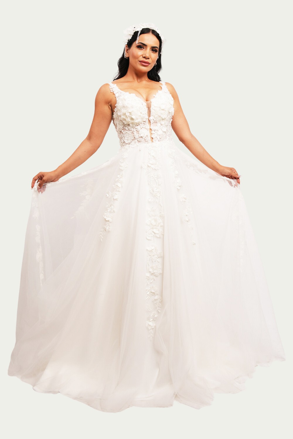 Canım Kendim Store Inci Beyazı Helen Model Gelinlik görsel 5