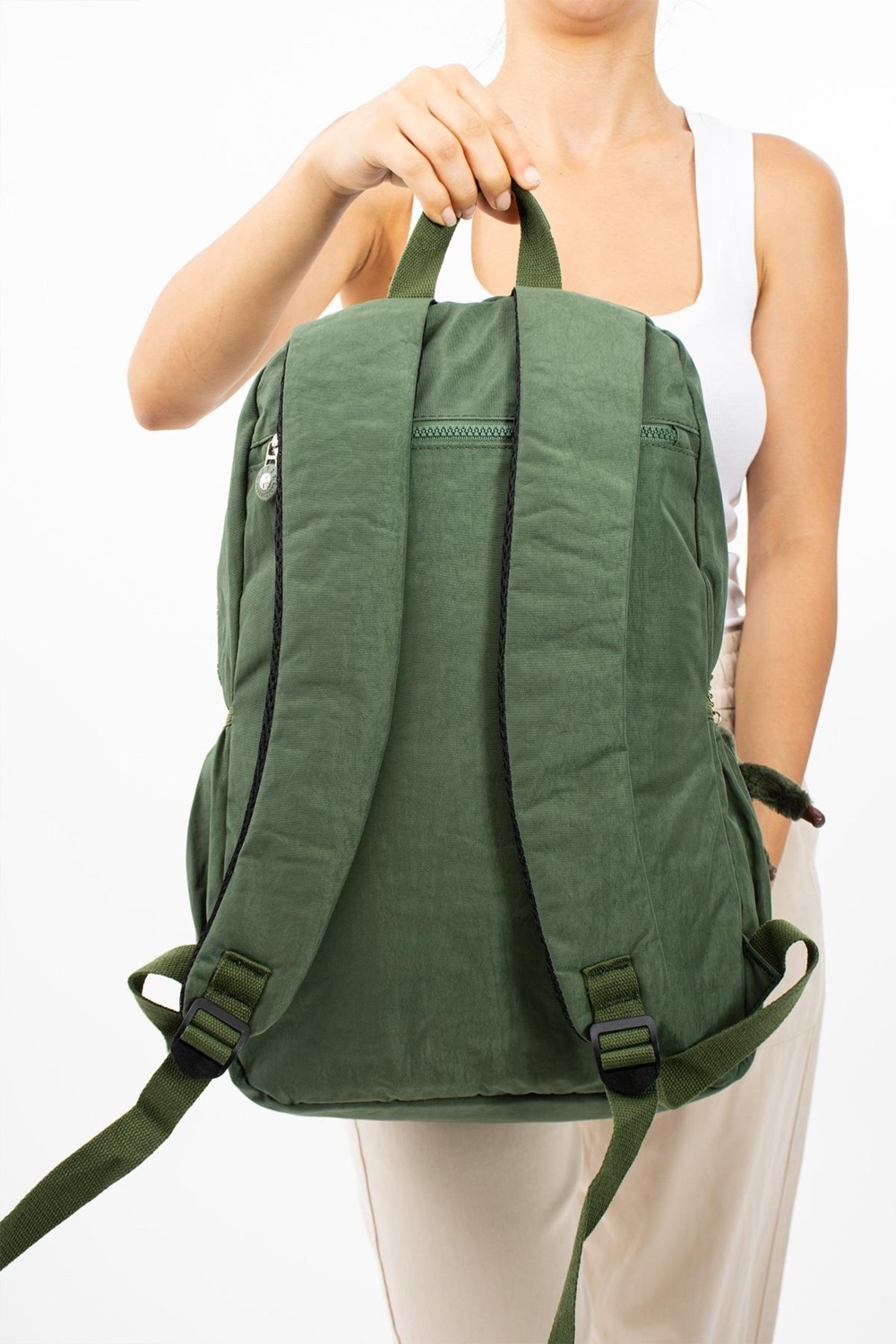 571 Collections Çanta Ultra Hafif Çok Cepli Su Geçirmez Sırt Çantası Unisex Yeşil (Model: 571-2E) görsel 3