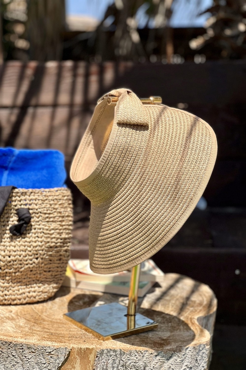 Marina Camel Hasır Vizör Şapka 14624