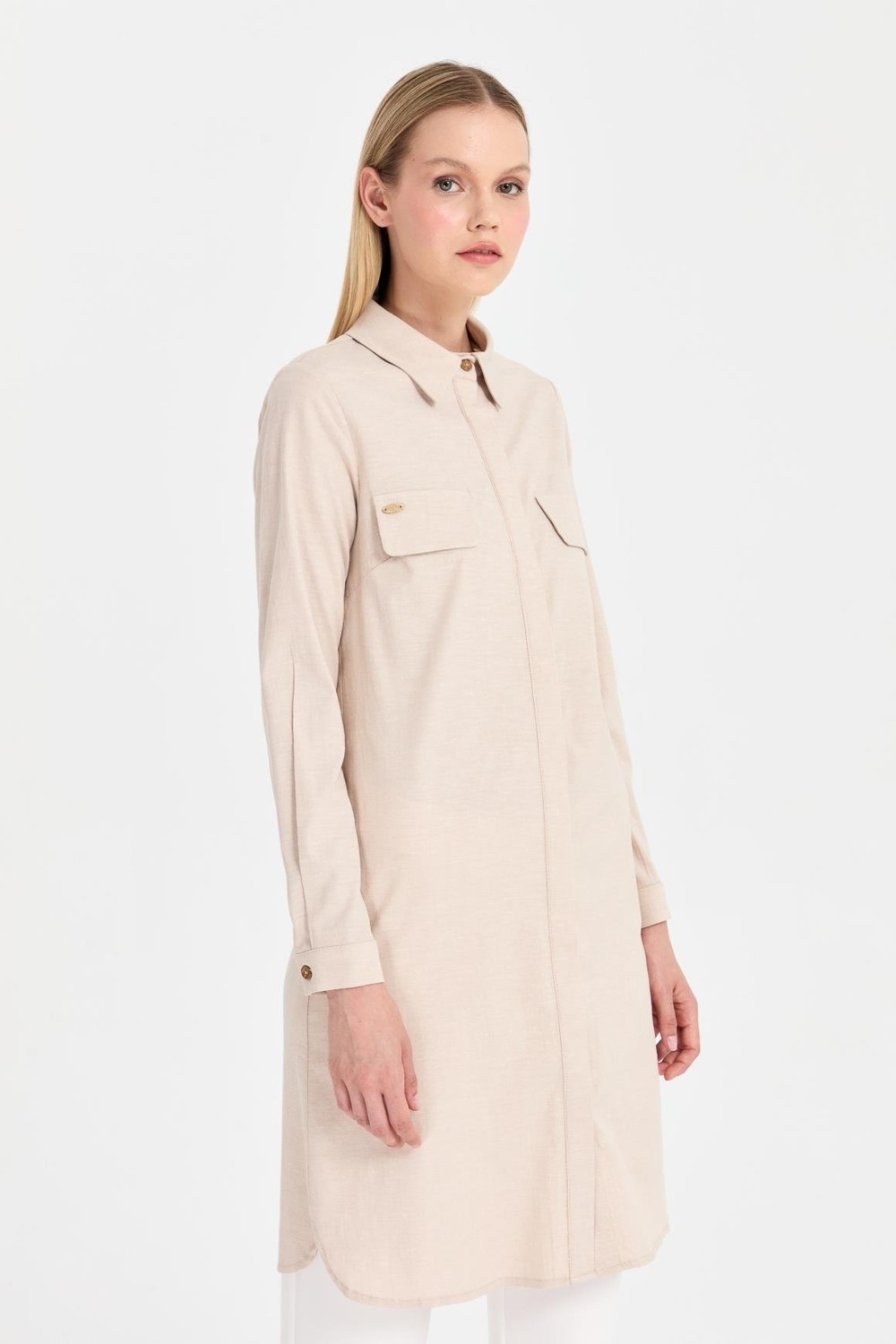 Esswaap Tunik Bej görsel 3