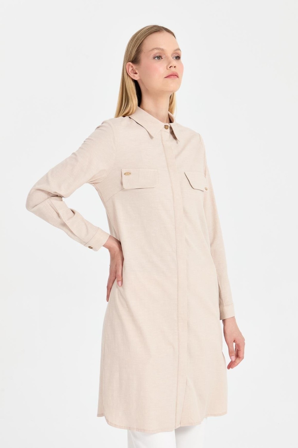 Esswaap Tunik Bej görsel 4