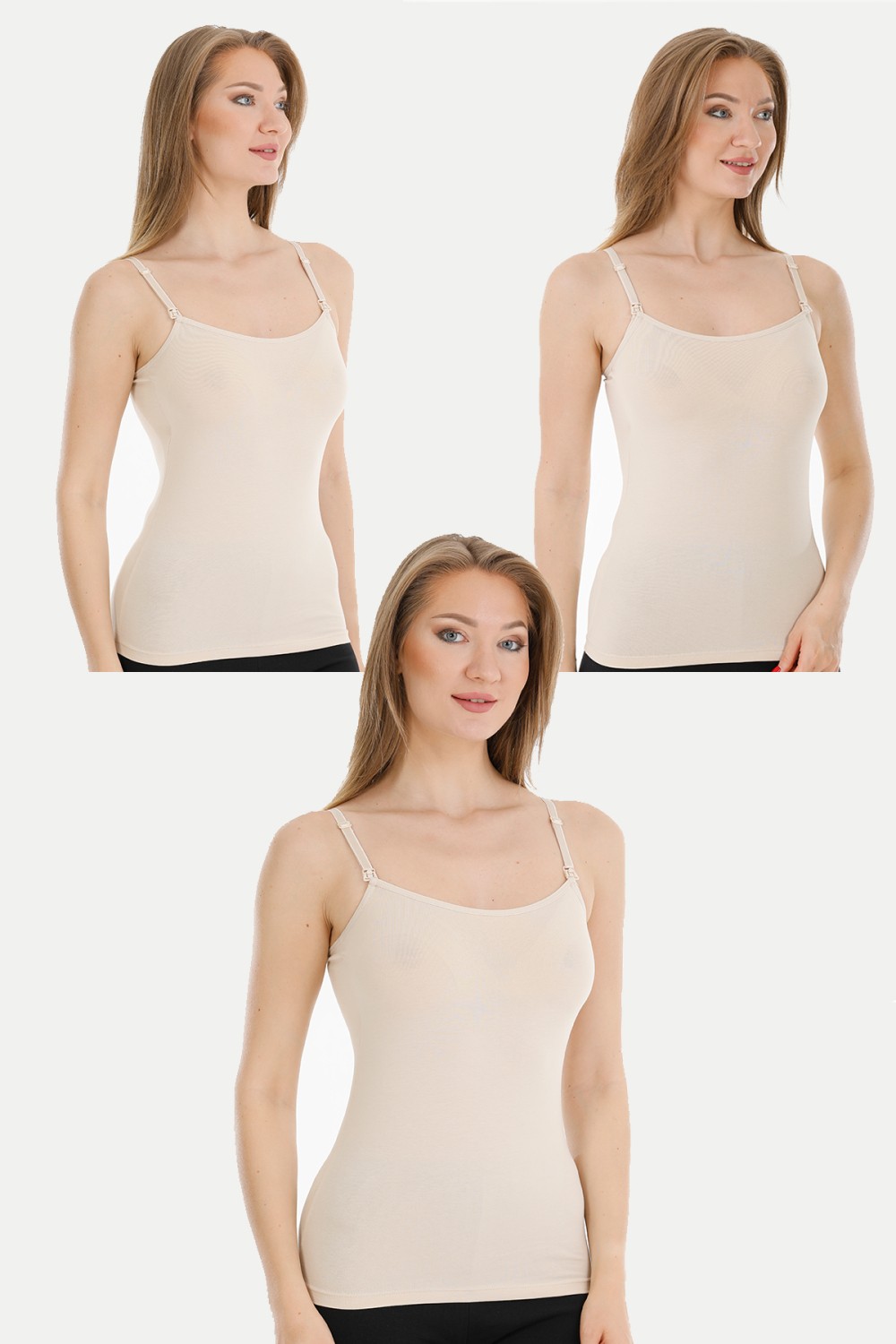 Parlingerie 3lü Emzirme Atleti Ten görsel 2