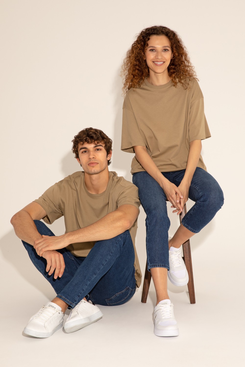 U.S. Polo Assn. Erkek Comfort Fit Bisiklet Yaka Beyaz Tişört 50294216-VR013