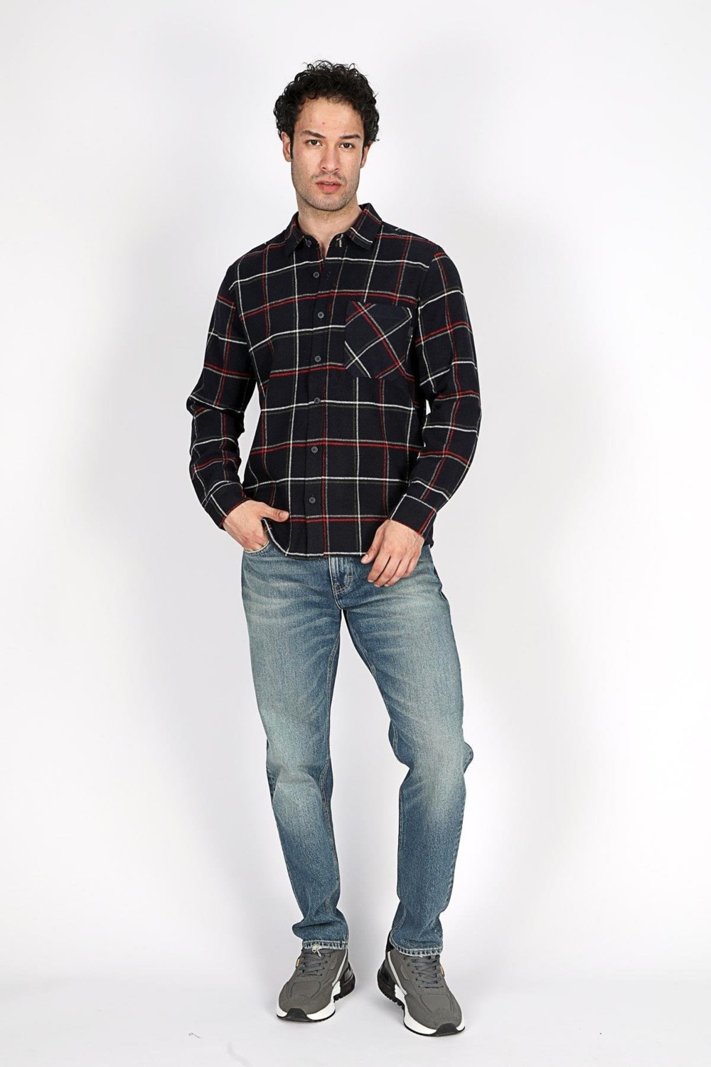 Lee Cooper Oxford Yüksek Bel Rahat Konik Kesim Daralan Paça Mavi Erkek Jean Pantolon