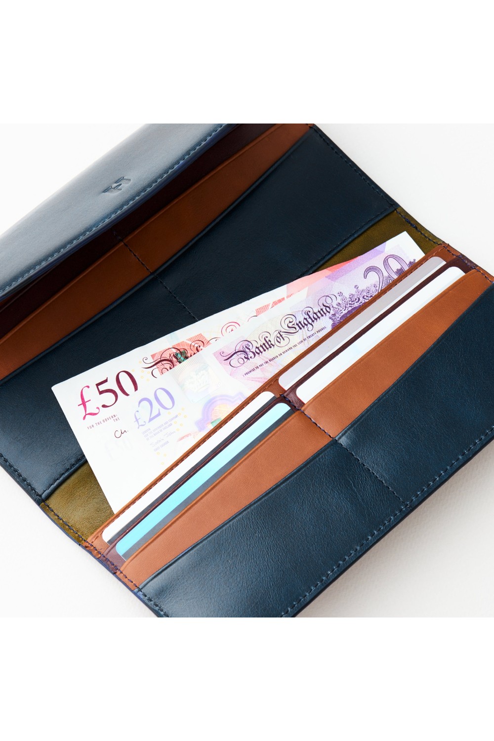 Helmbrook London Ashley Kadın Siyah Bordo Deri Fermuarlı Rfid Korumalı Cüzdan görsel 2
