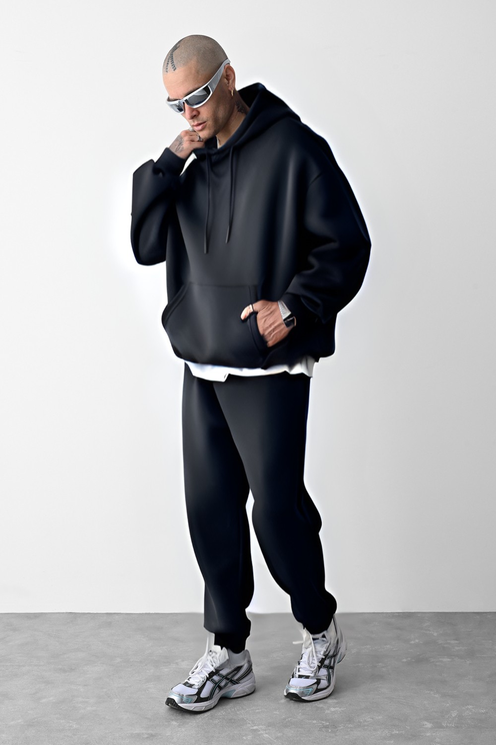 CMZ Collection Erkek 3 Iplik Oversize Rahat Kalıp Paçası Lastikli Eşofman Takımı