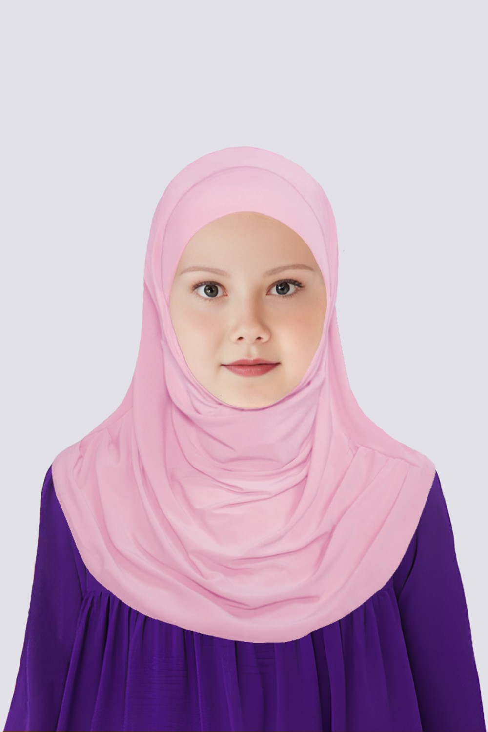 Betül Akbay Kız Çocuk Pratik Başörtü Pamuk Meryem Model Siyah