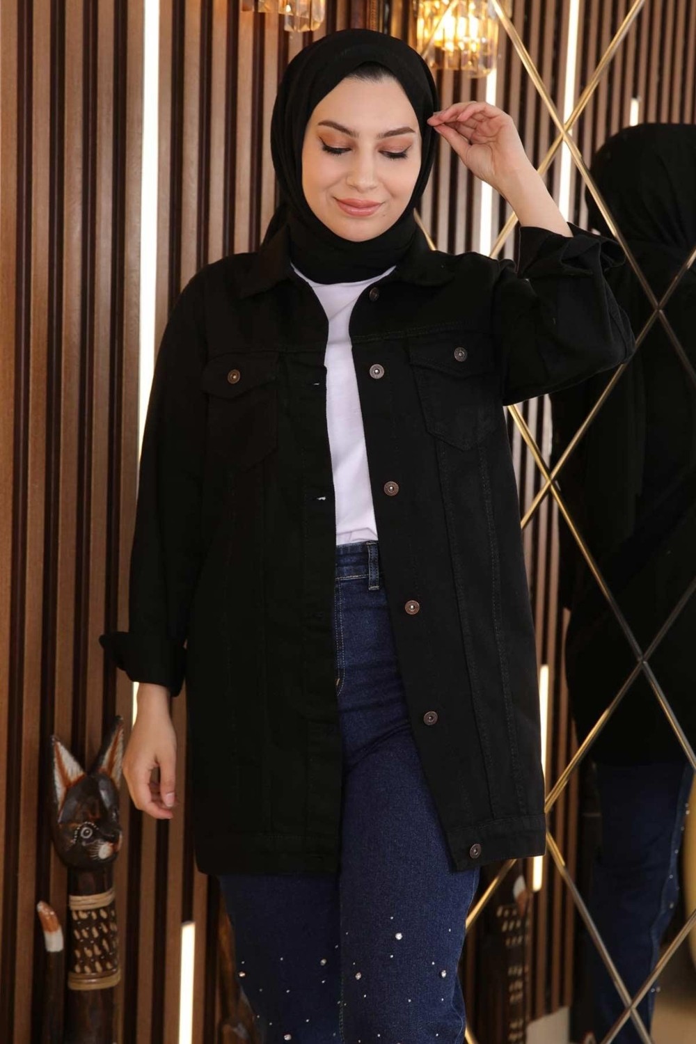 Missvalle Cepli Kot Ceket Siyah 6034 görsel 2