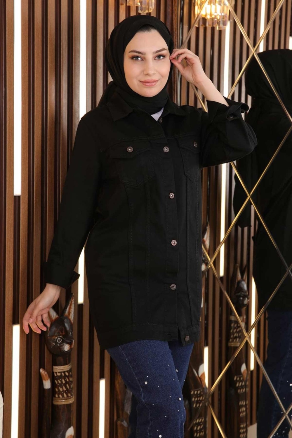 Missvalle Cepli Kot Ceket Siyah 6034 görsel 4