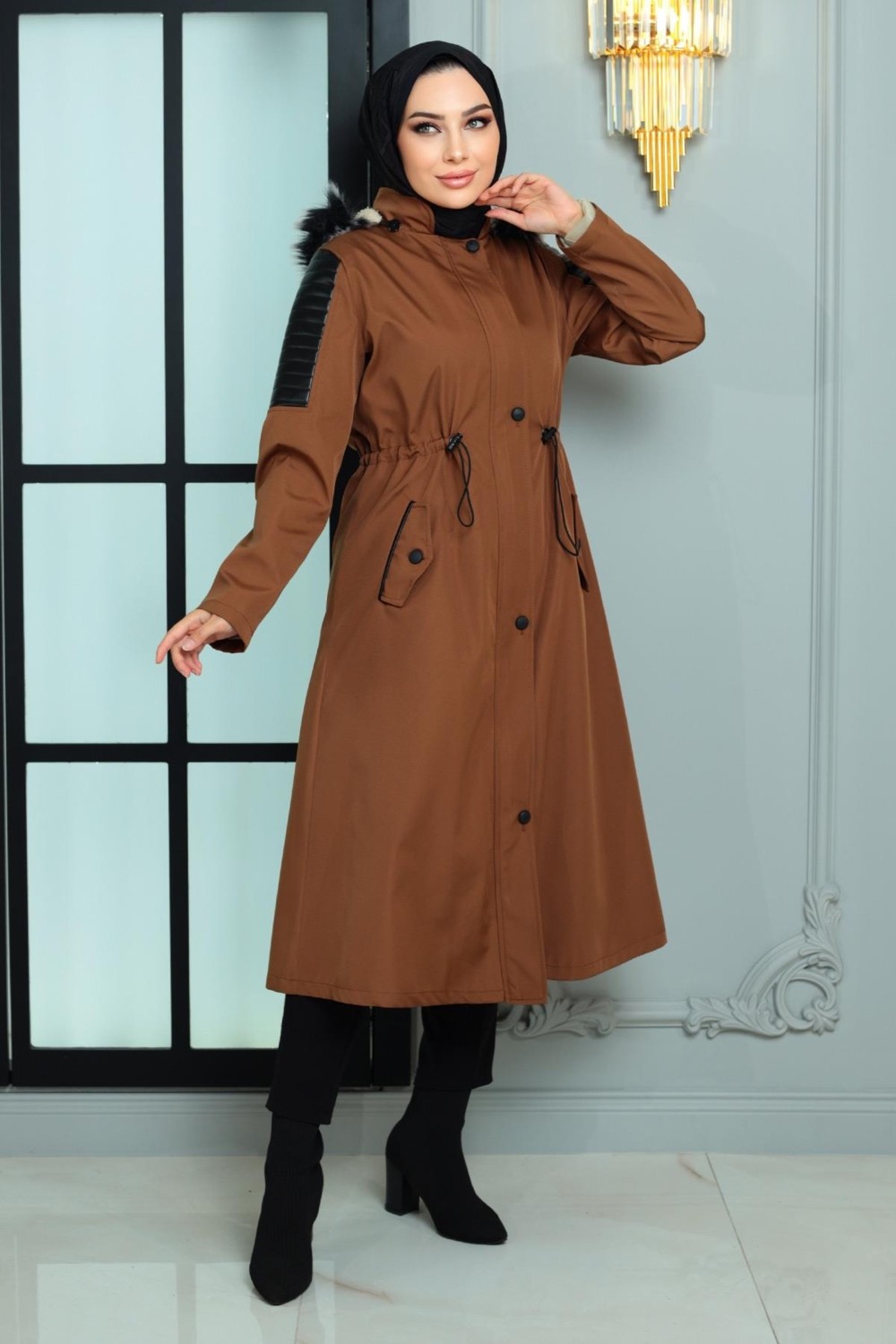 Missvalle Garni Detaylı Mont Mavi 10386 görsel 6
