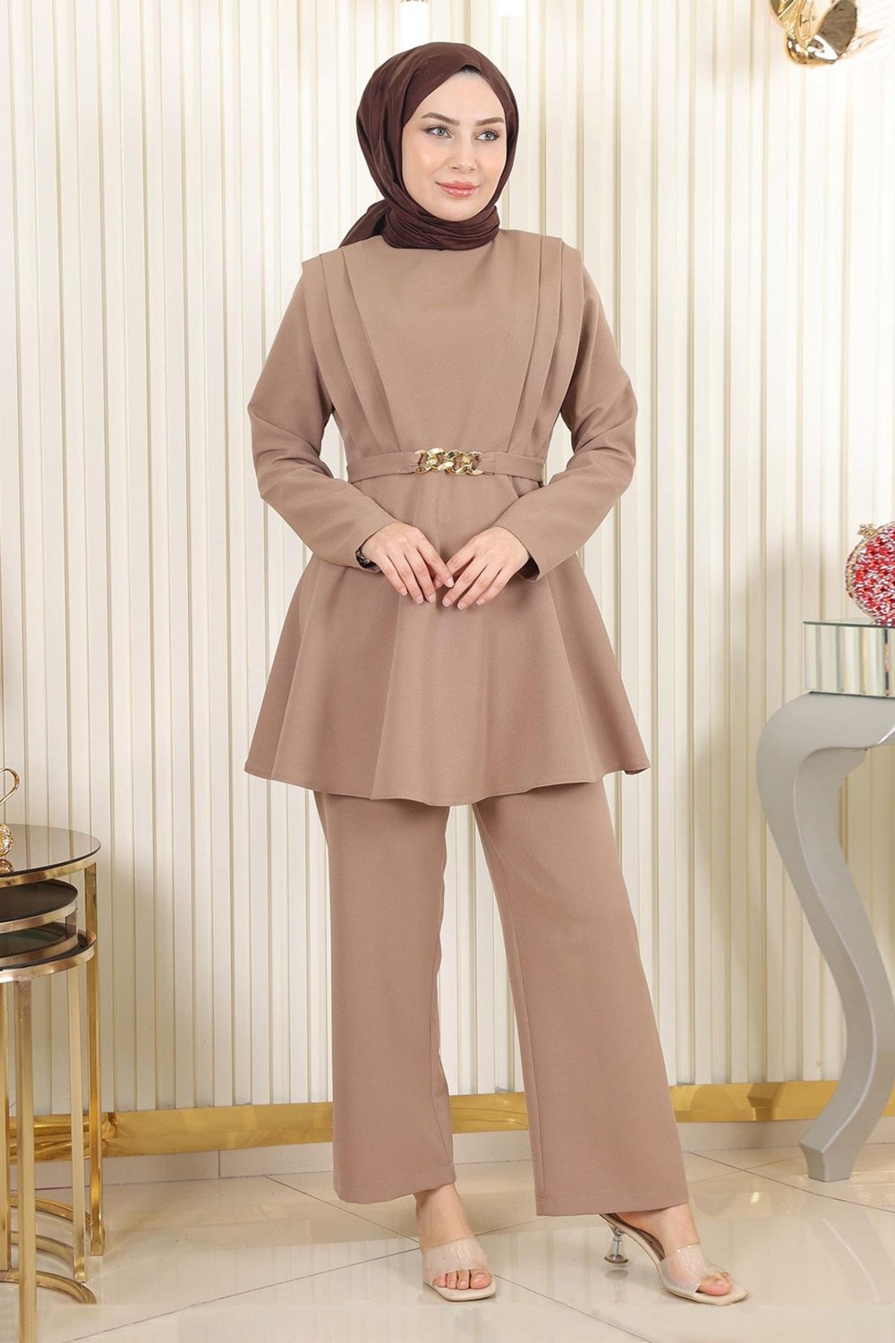 Missvalle Zincir Kemerli Takım Zümrüt 18001 görsel 6