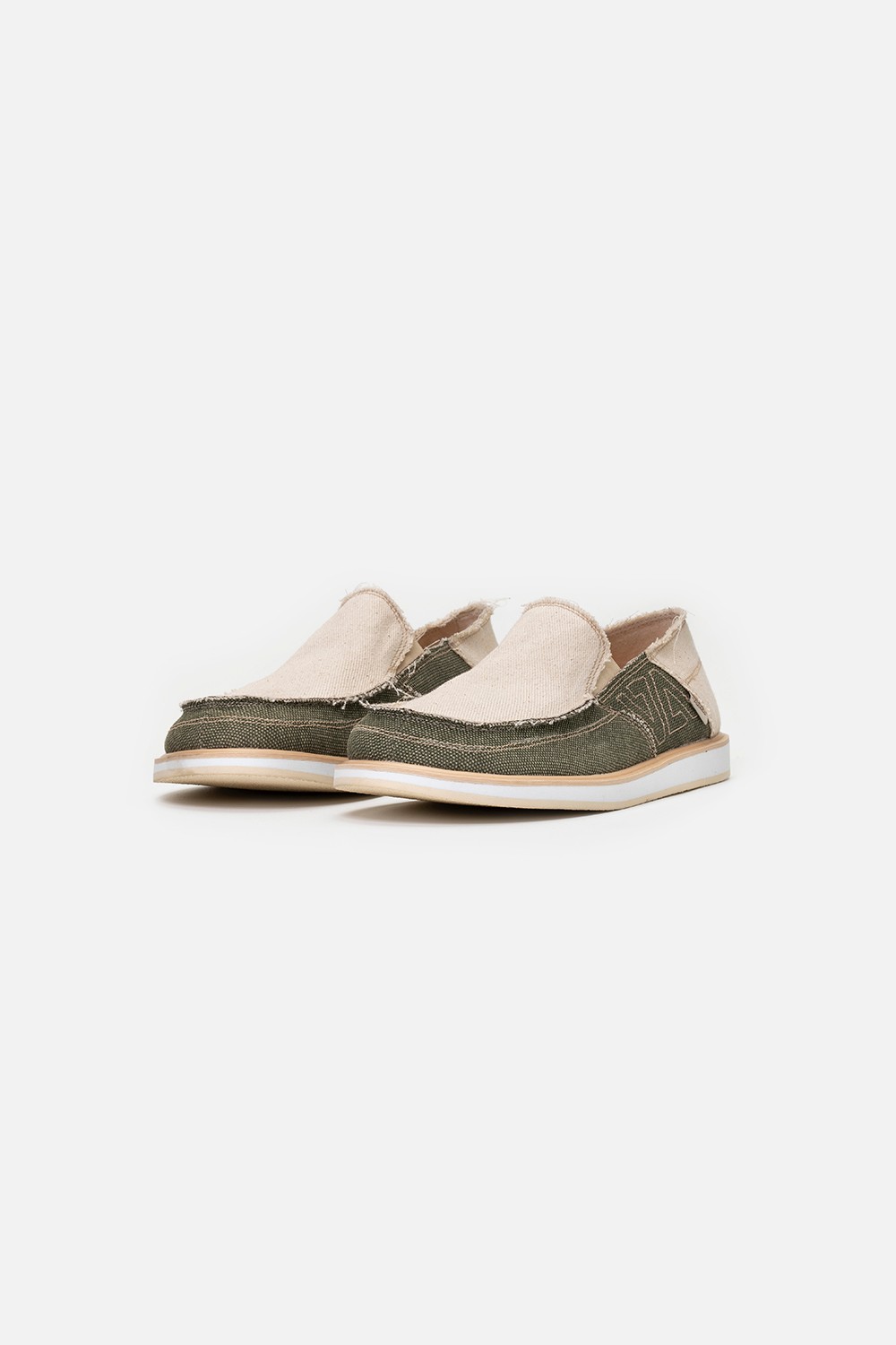 Vaneda Linen Espadril 1331 Keten Erkek Ayakkabı Bej-Haki görsel 5