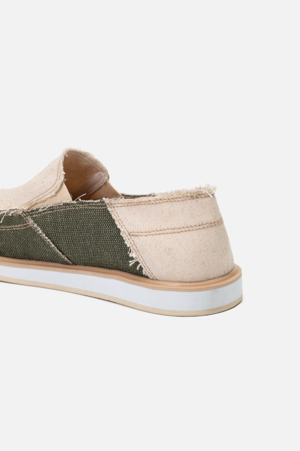 Vaneda Linen Espadril 1331 Keten Erkek Ayakkabı Bej-Haki görsel 6