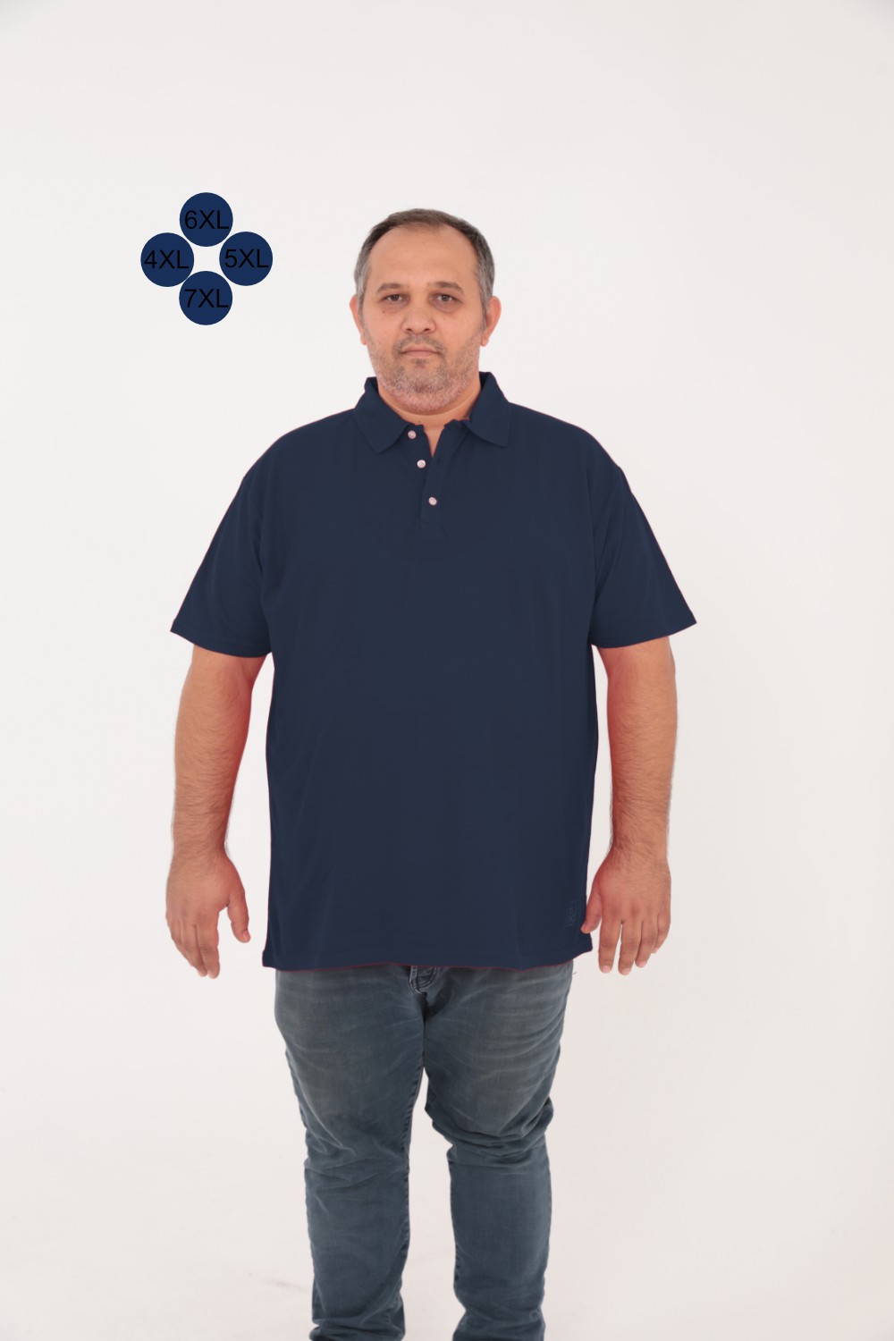 Big Nona Büyük Beden Unisex Polo Yaka T-Shirt