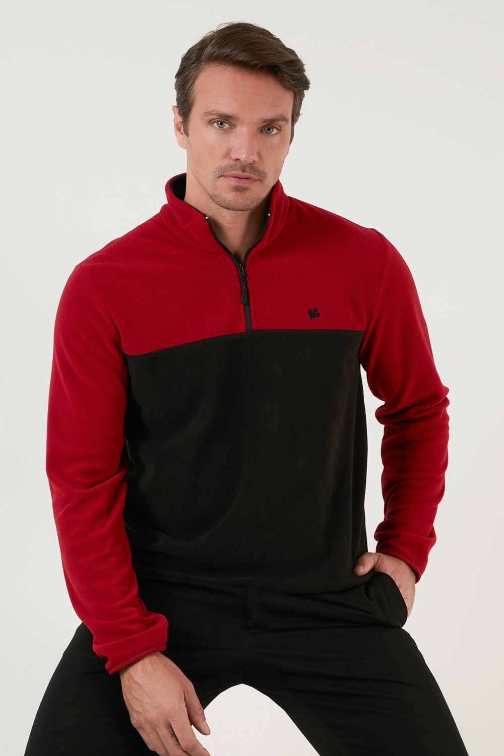 Buratti Regular Fit Fermuarlı Dik Yaka Kışlık Şardonlu Polar Erkek Polar 5906016