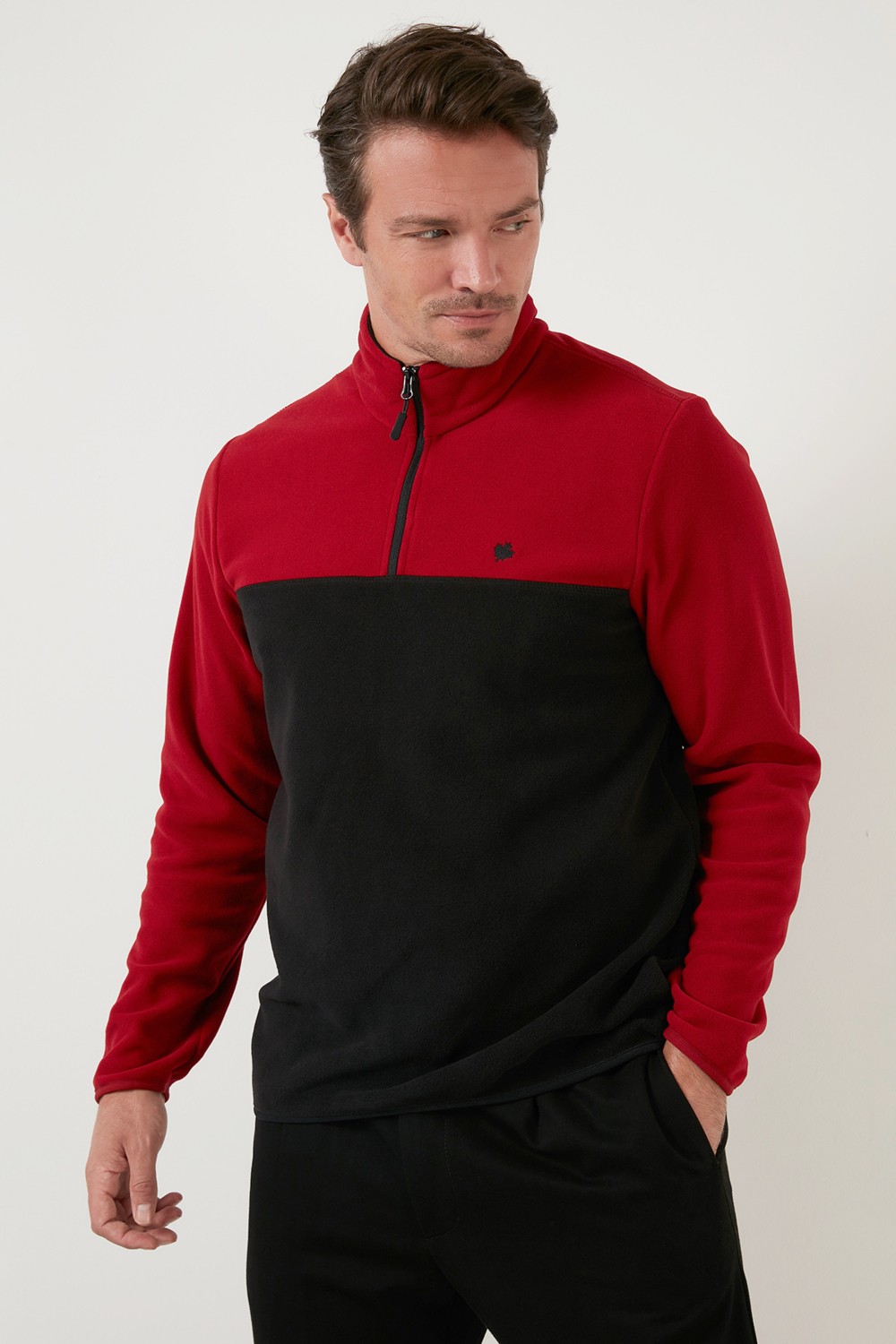 Buratti Regular Fit Fermuarlı Dik Yaka Kışlık Şardonlu Polar Erkek Polar 5906016 görsel 8