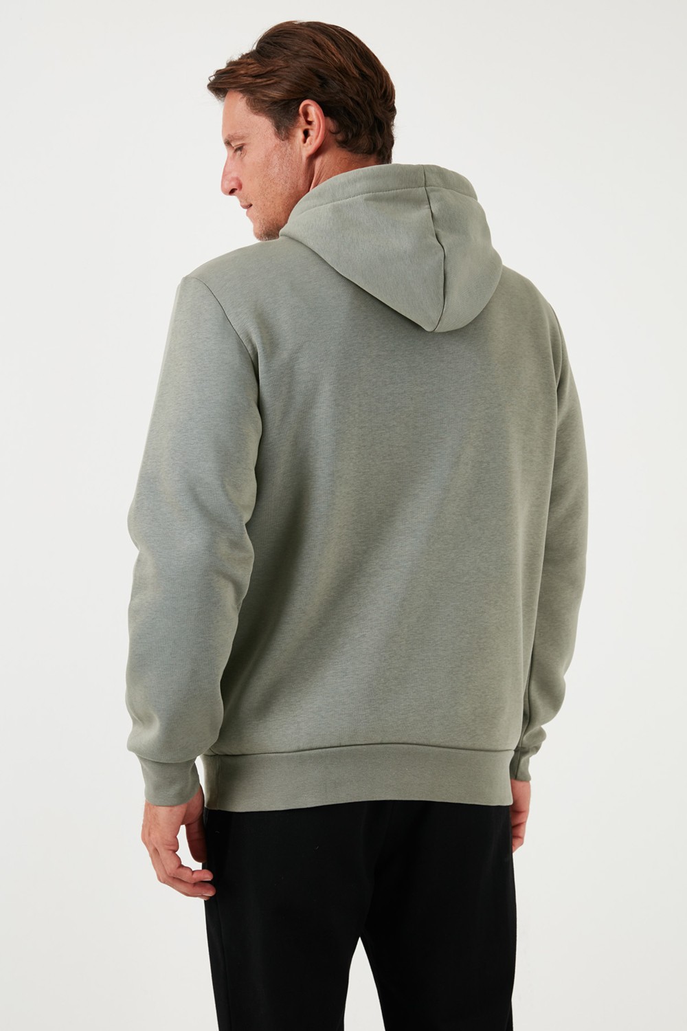 Buratti Slim Fit Kapüşonlu Kanguru Cepli Içi Tüylü Yumuşak Şardonlu Sweat Erkek Sweat 5905281 görsel 6