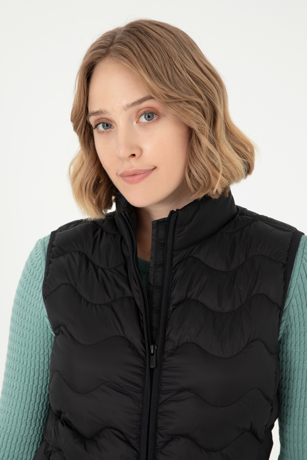 U.S. Polo Assn. Kadın Krem Yelek (Dokuma) 50289603-VR071 görsel 2