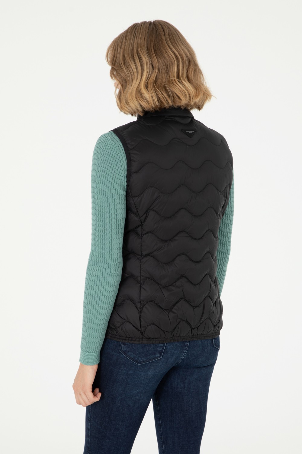 U.S. Polo Assn. Kadın Krem Yelek (Dokuma) 50289603-VR071 görsel 5