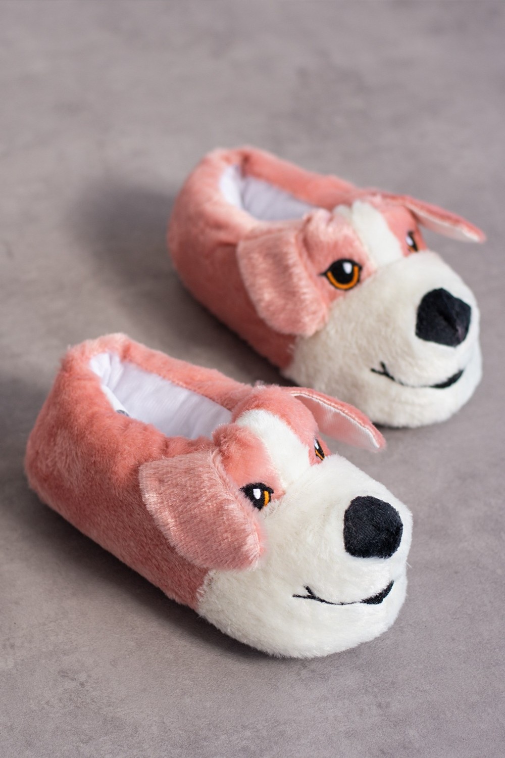 Albishoes Sevimli Köpek Hayvan Figürlü Peluş Yumuşak Taban Ev Botu Kışlık Hayvanlı Ev Panduf (30-40) görsel 8