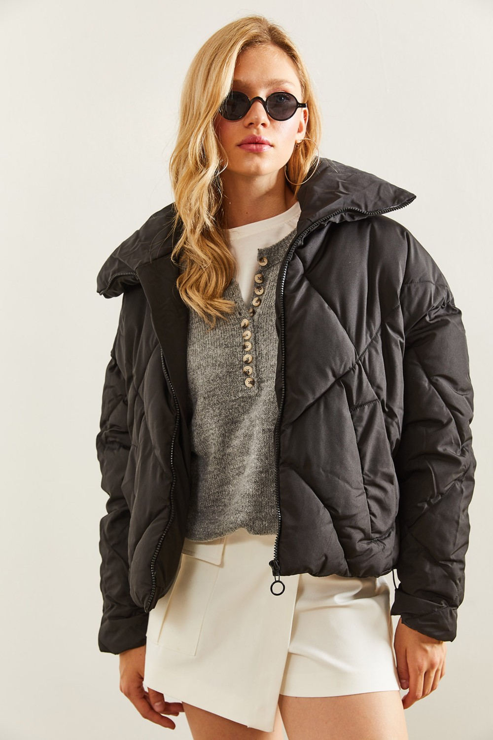 Shade Kadın Oversize Şişme Mont görsel 5