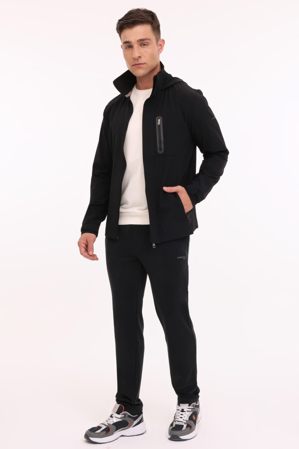 Lumberjack ml Zuhn 18ITL520 4pr Siyah Erkek Eşofman Üstü görsel 3