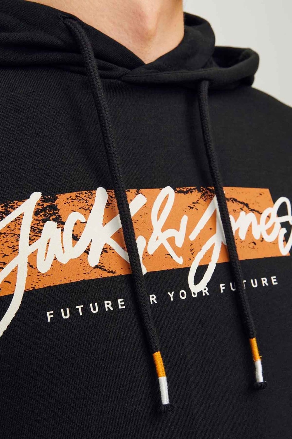 Jack & Jones Jjtıley Sweat Hood Ln Siyah Erkek Sweatshirt görsel 5