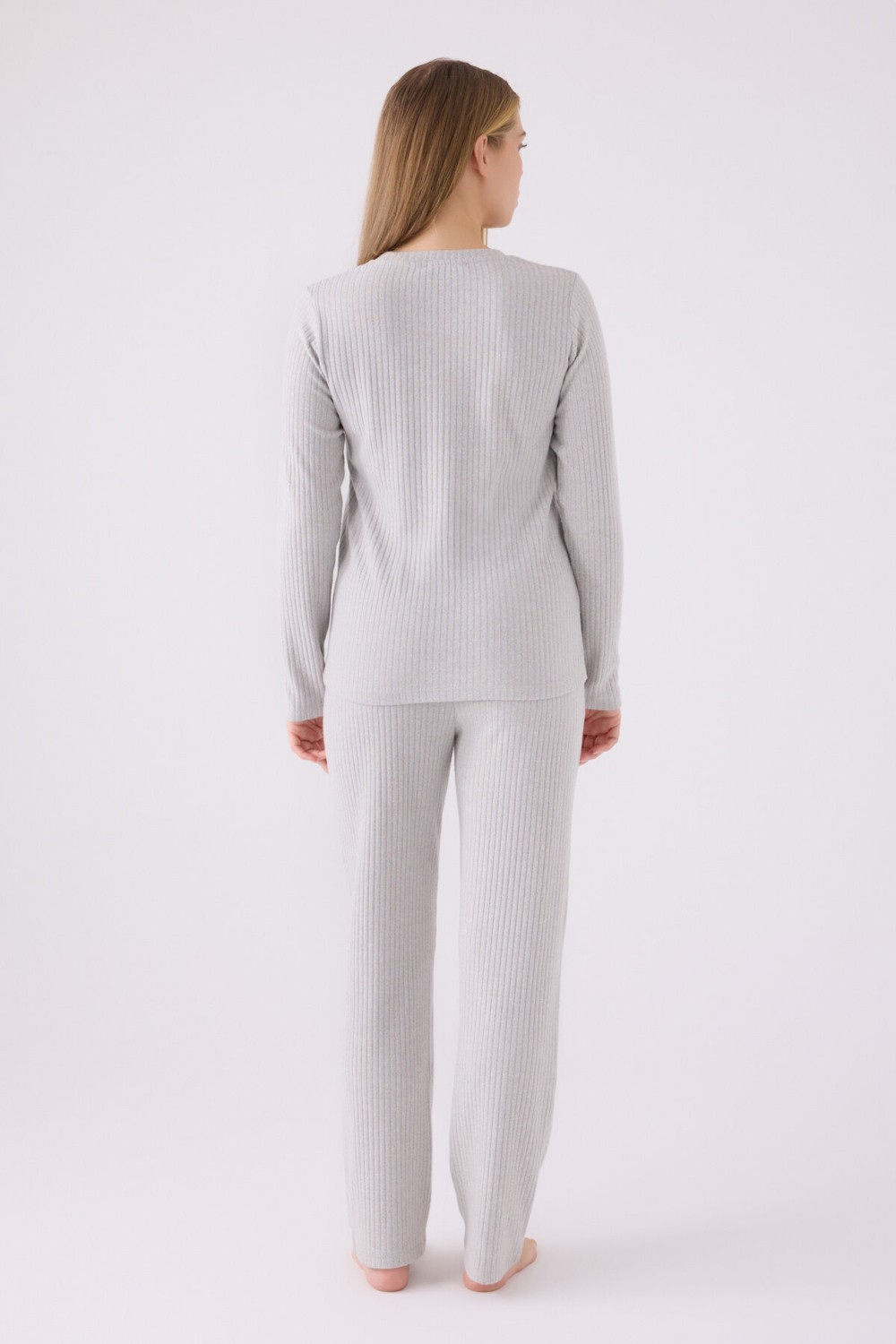 Pierre Cardin Pıerre Cardın Kadın Uzun Kol Pijama Takım PC8908 Bej görsel 5