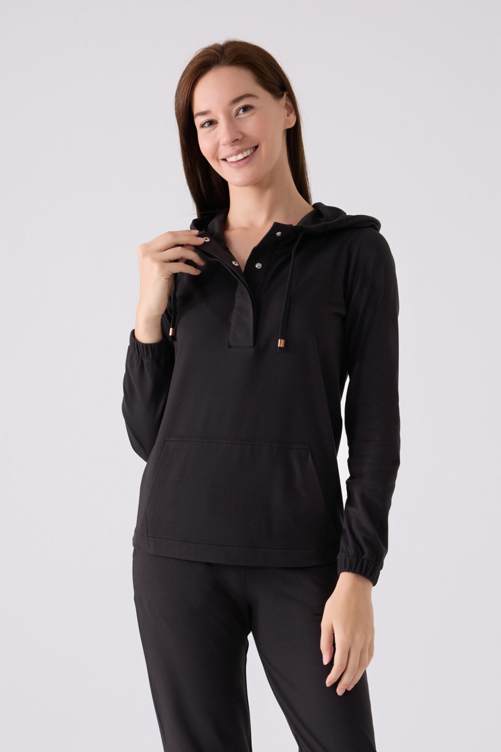 Pierre Cardin Pıerre Cardın Kadın Uzun Kol Pijama Takım PC8924 Kum görsel 2