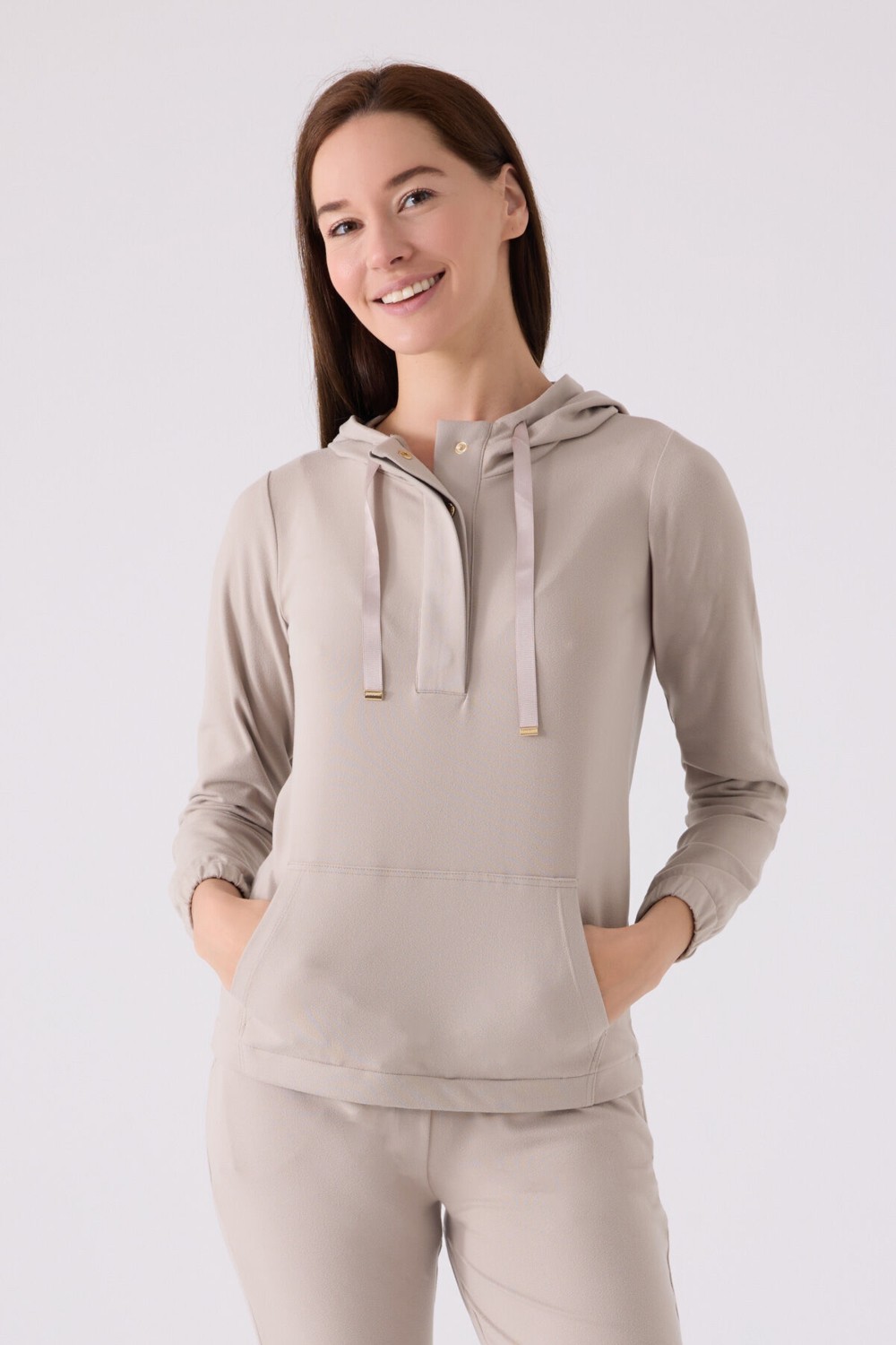 Pierre Cardin Pıerre Cardın Kadın Uzun Kol Pijama Takım PC8924 Kum görsel 7