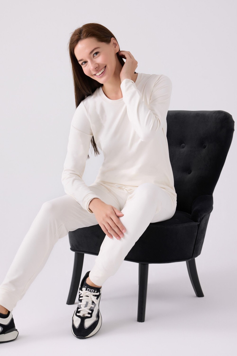 Pierre Cardin Pıerre Cardın Kadın Uzun Kol Pijama Takım PC8925 Siyah görsel 3