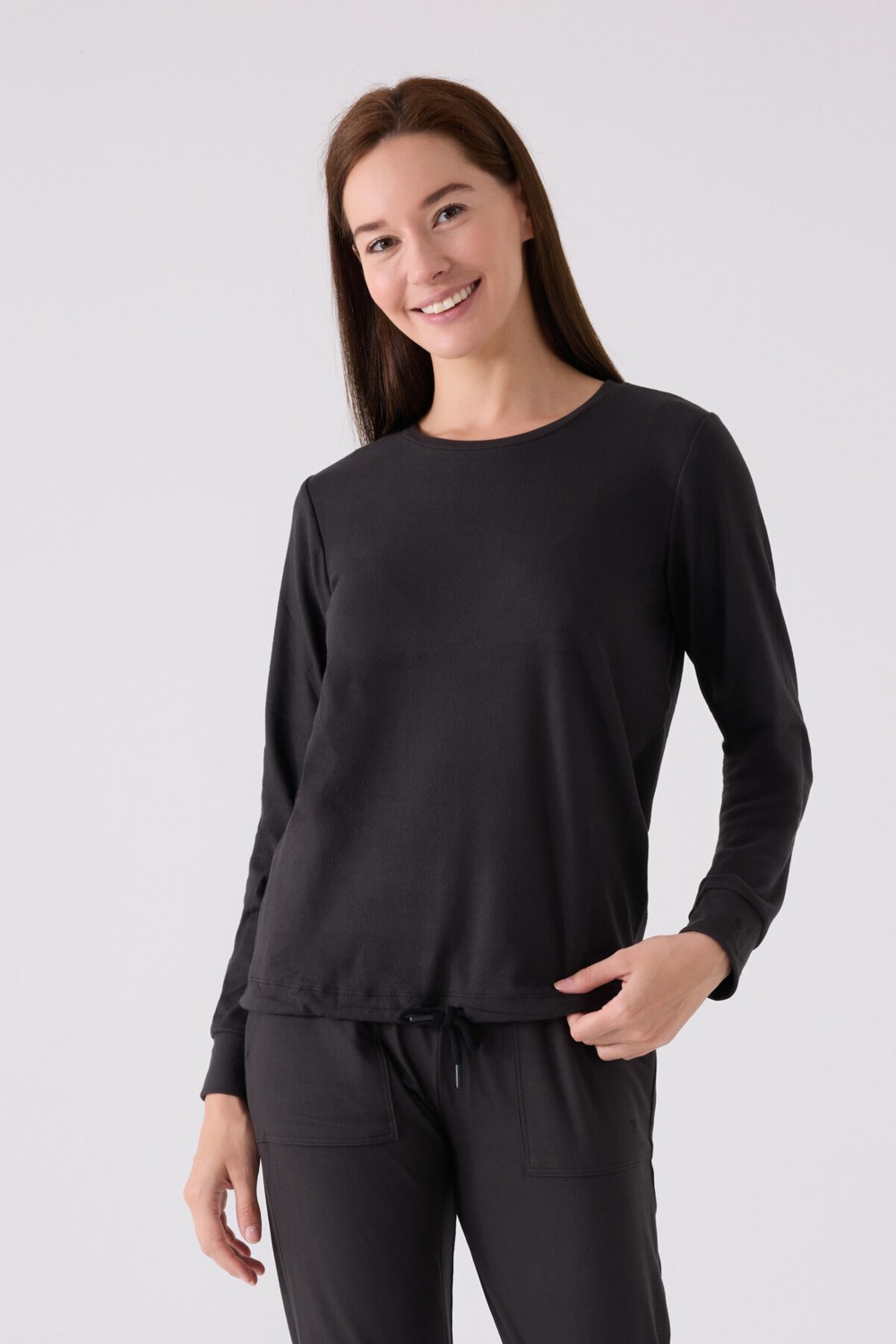 Pierre Cardin Pıerre Cardın Kadın Uzun Kol Pijama Takım PC8925 Siyah görsel 7