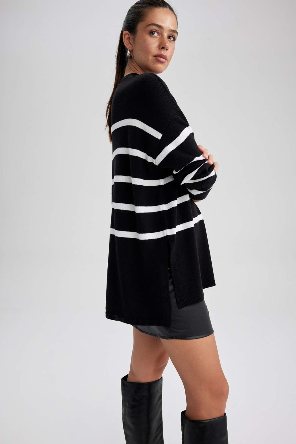 DeFacto Relax Fit Bisiklet Yaka Tunik S7517AZ23WN