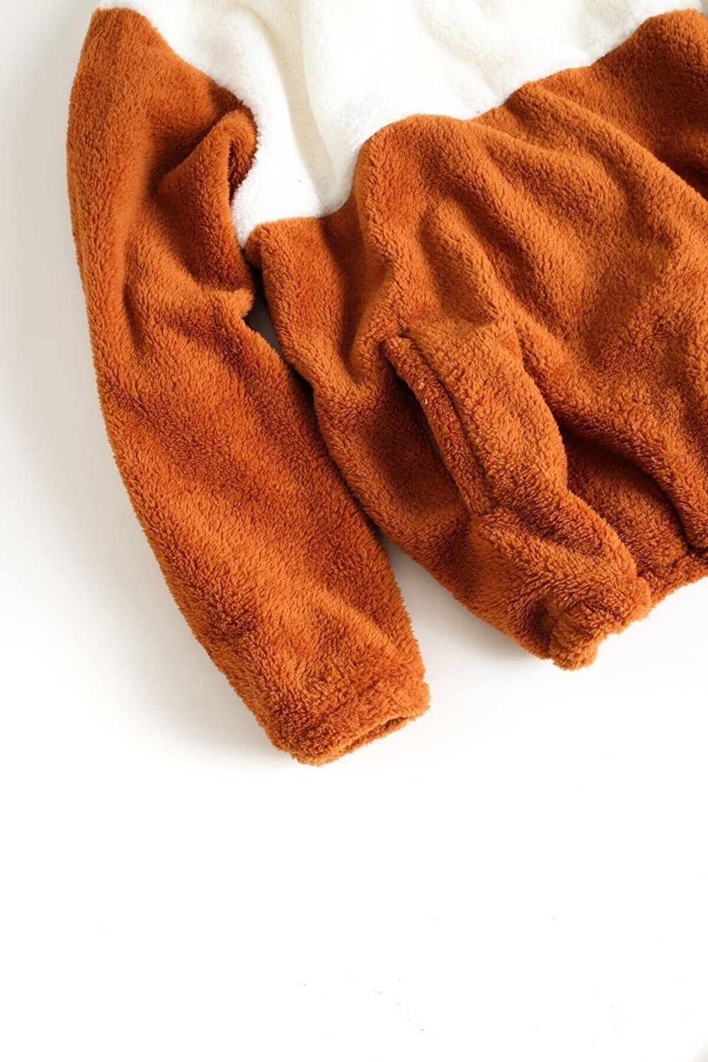 Fifty Color Erkek Oversize Yarım Fermuarlı Pelüş Sweat görsel 4