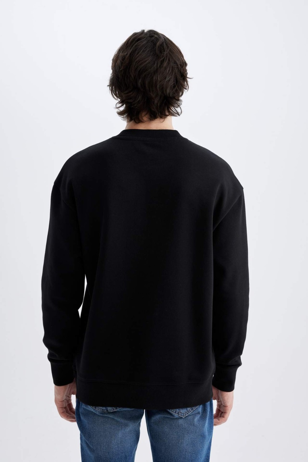 DeFacto Boxy Fit Bisiklet Yaka Baskılı Sweatshirt X8282AZ24AU görsel 6
