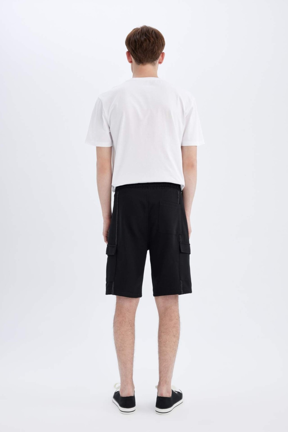 DeFacto Regular Fit Düz Paça Kargo Bermuda Şort C5593AX24HS görsel 7