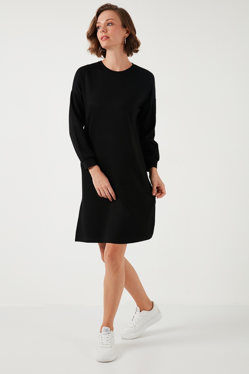 Lela Modest Oysho Kumaş Relaxed Fit Yırtmaçlı Tunik Bayan Tunik 5865878 görsel 8