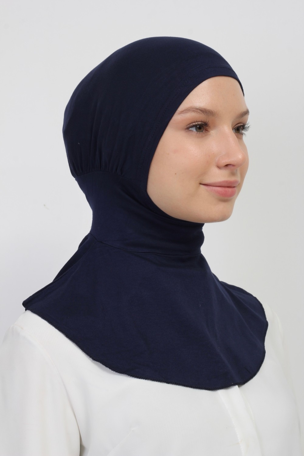 Manolyaşal İslamic Hijab Manolya Şal Pratik Hazır Kaymayan Terletmeyen Boyunluklu Geçmeli Bone