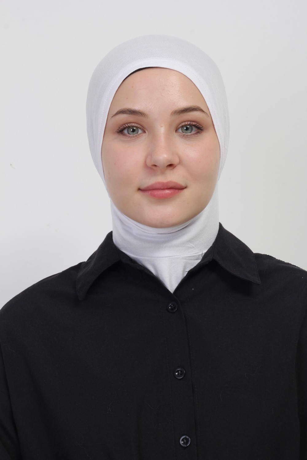 Manolyaşal İslamic Hijab Manolya Şal Pratik Hazır Kaymayan Terletmeyen Boyunluklu Geçmeli Bone