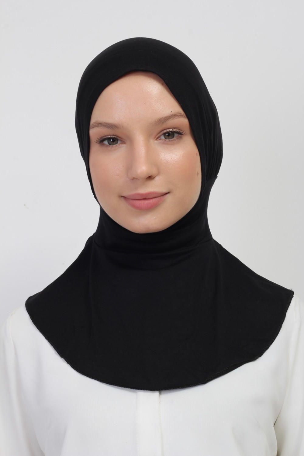 Manolyaşal İslamic Hijab Manolya Şal Pratik Hazır Kaymayan Terletmeyen Boyunluklu Geçmeli Bone görsel 3