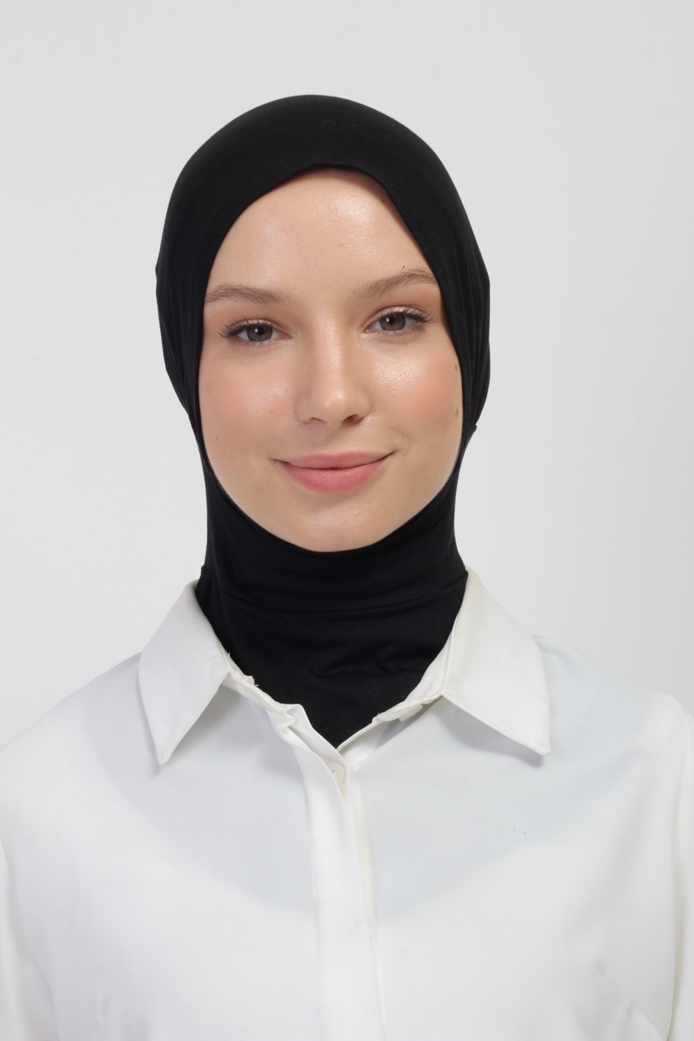 Manolyaşal İslamic Hijab Manolya Şal Pratik Hazır Kaymayan Terletmeyen Boyunluklu Geçmeli Bone görsel 4