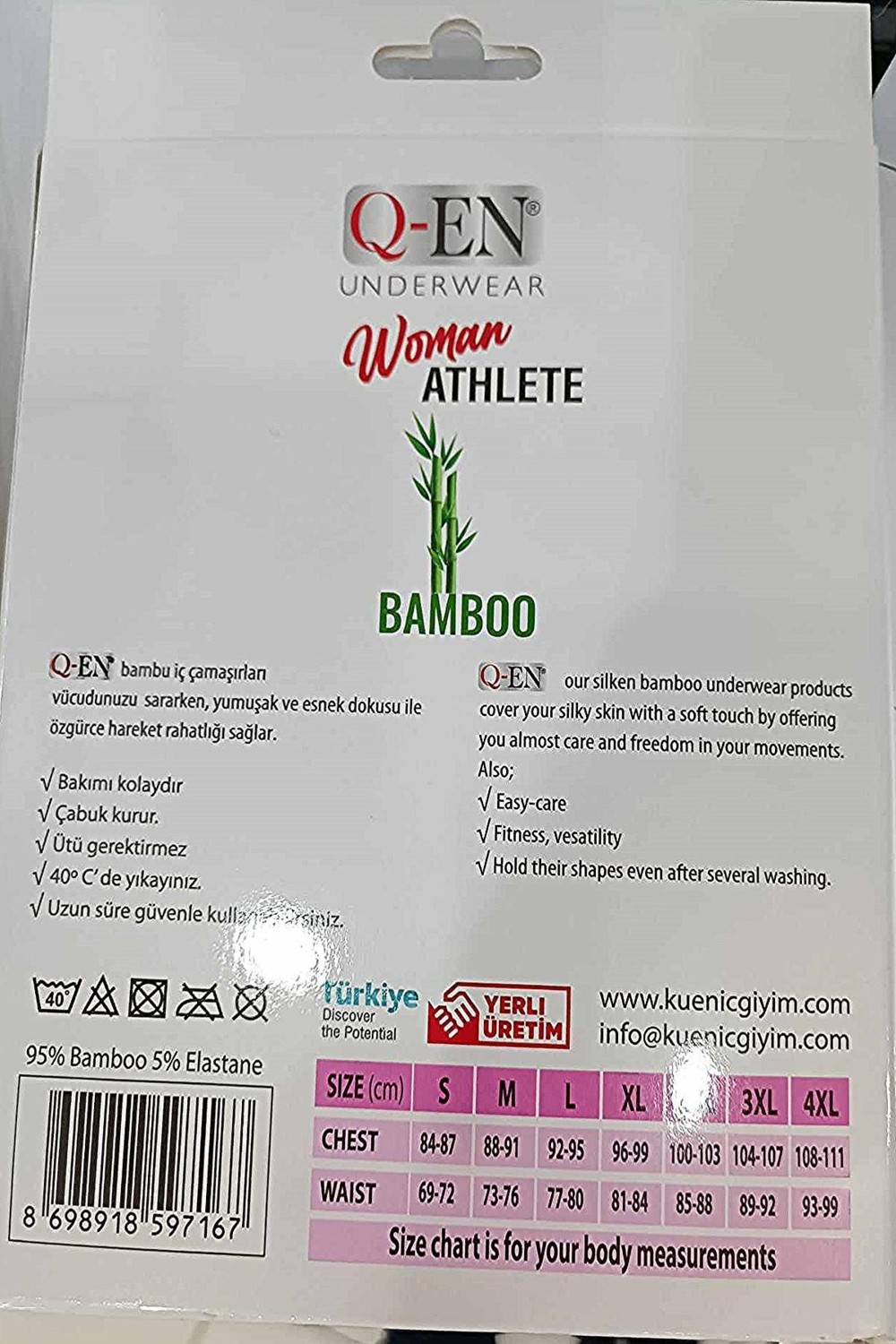 Q-En Kadın Bambu Likralı Ip Askılı Atlet 700 - 6 Adet görsel 6