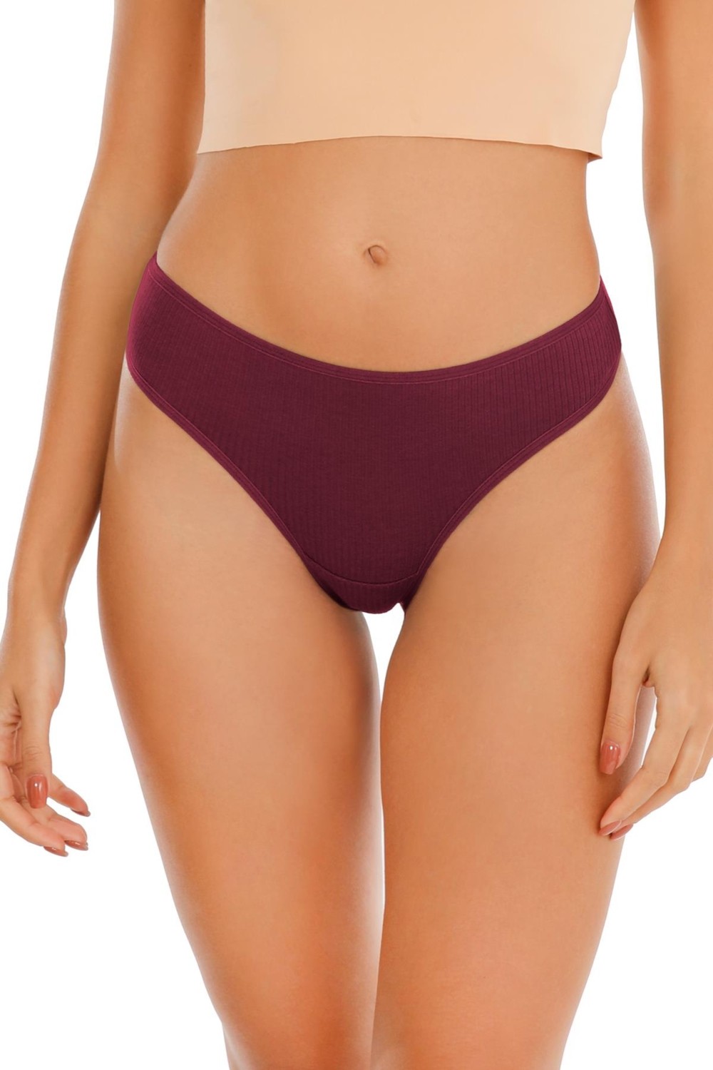 Sensu Kadın Fitilli Brazilian Tanga 7 Li Paket Set Pamuklu Yumuşak Dokulu Konforlu Kullanım görsel 3