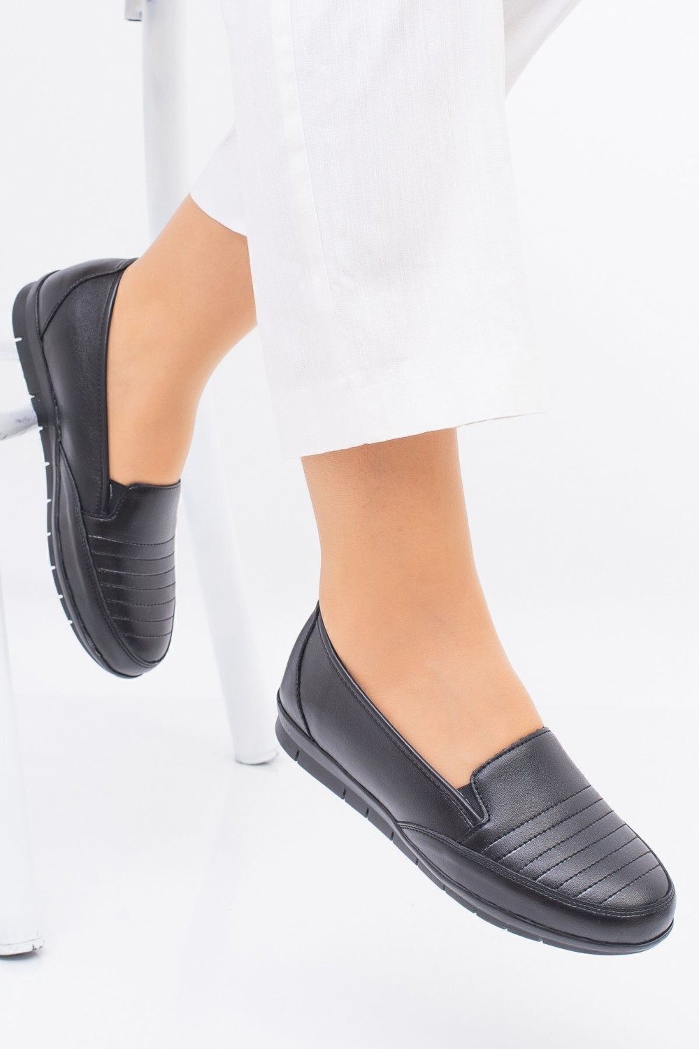 Ern Shoes İçi Hakiki Dei Tam Ortopedik Topuk Destekli Anne Ayakkabısı görsel 3