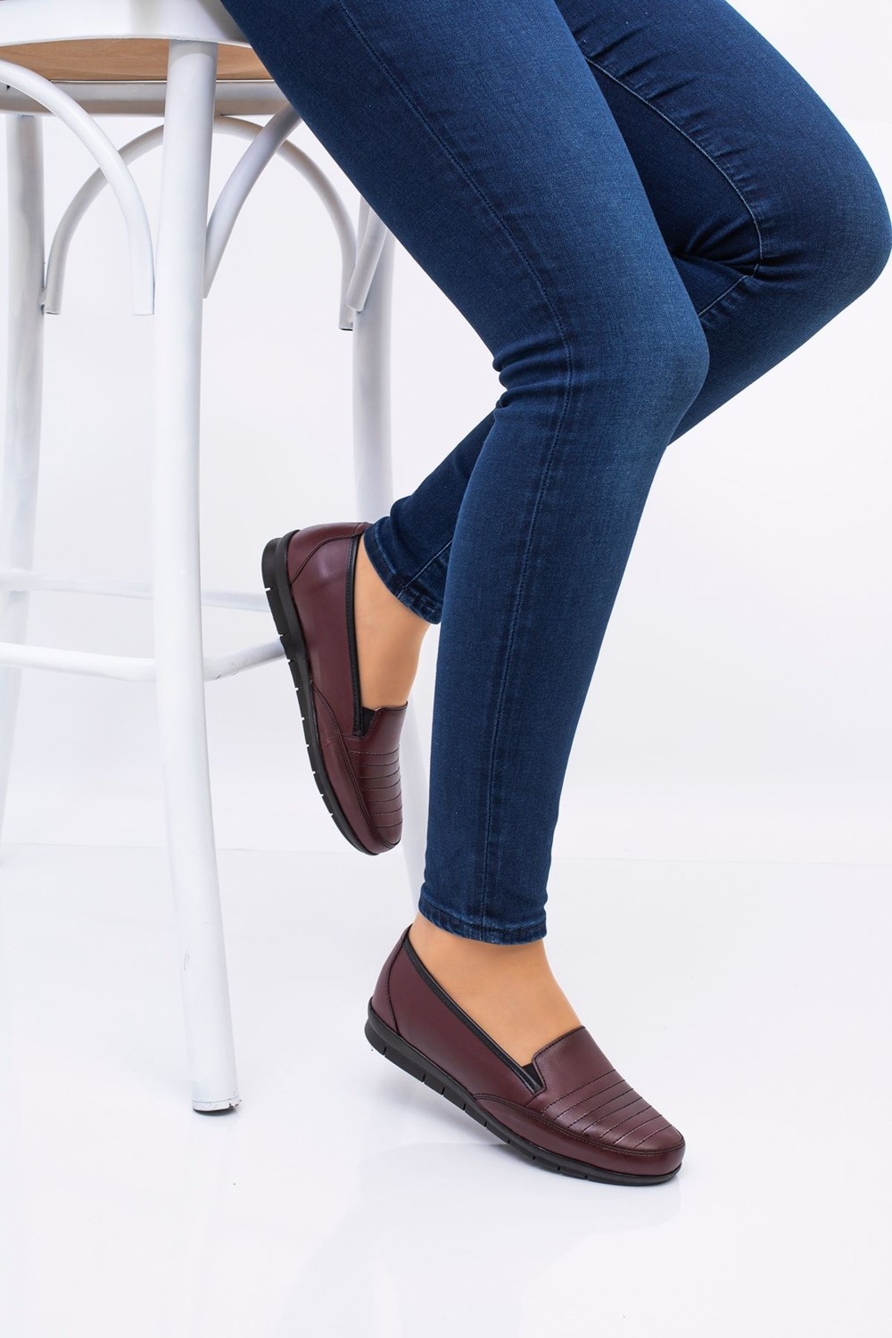 Ern Shoes İçi Hakiki Dei Tam Ortopedik Topuk Destekli Anne Ayakkabısı görsel 7