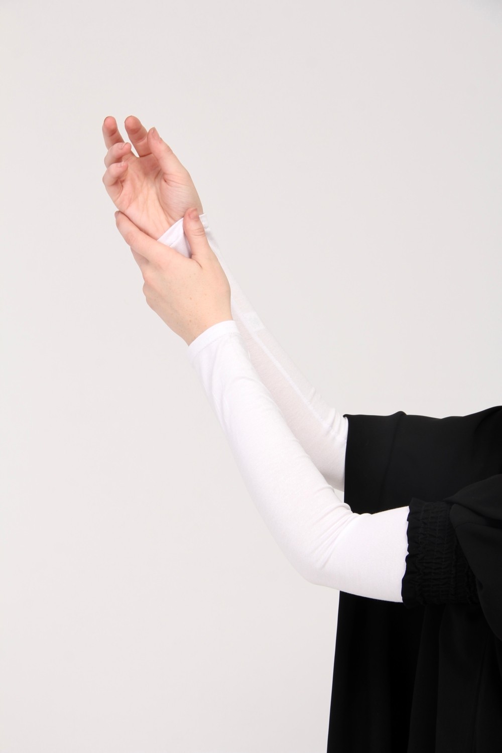 Manolyaşal İslamic Hijab Manolya Şal Likralı Kaymayan Kurtarıcı 1 Çift Tesettür Kolluk görsel 6
