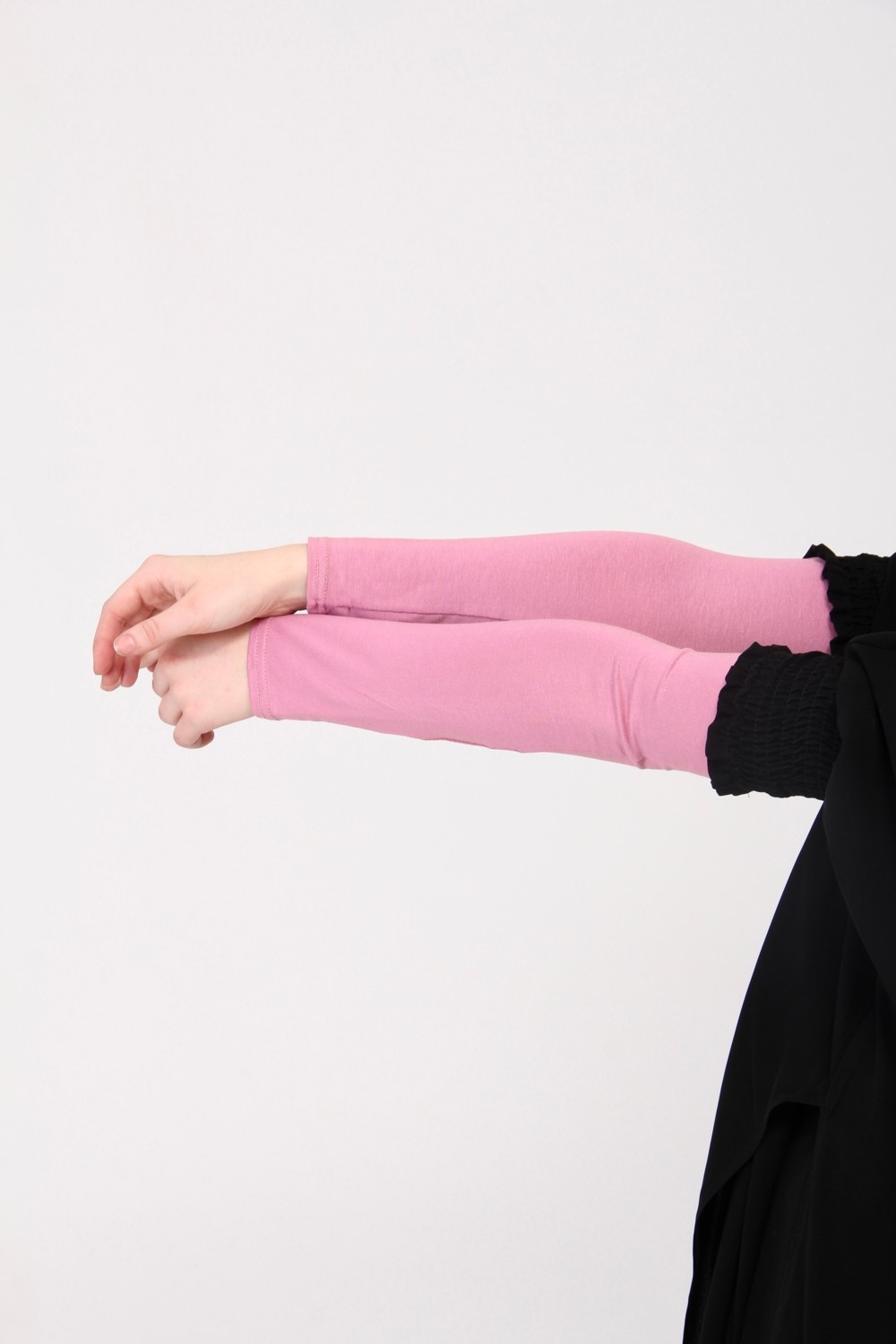Manolyaşal İslamic Hijab Manolya Şal Likralı Kaymayan Kurtarıcı 1 Çift Tesettür Kolluk görsel 5