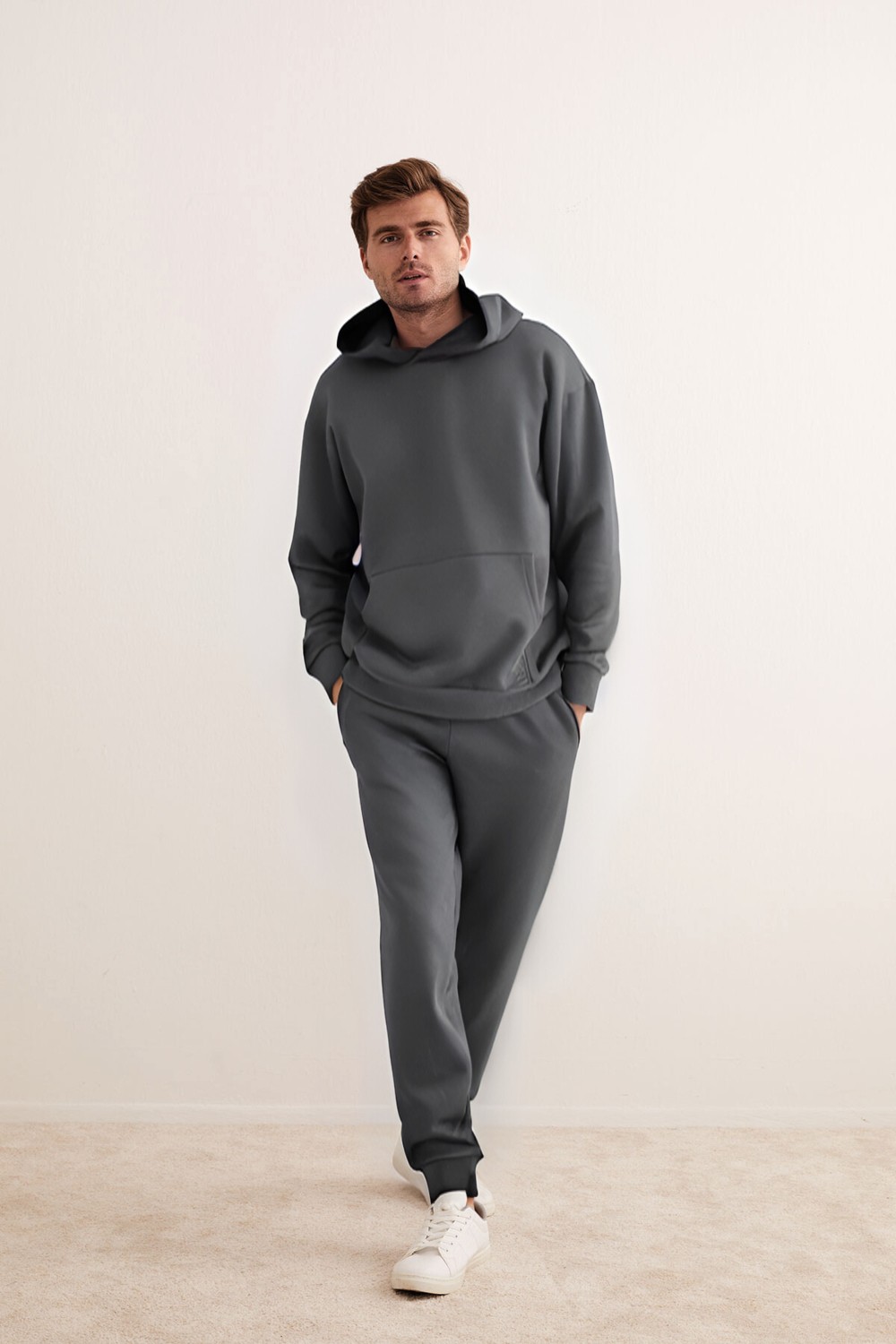 CMZ Collection Erkek 3 Iplik Oversize Bol Kesim Rahat Günlük Eşofman Takımı